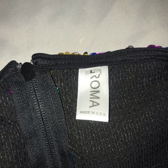 Multicolor Sequin High-Waisted Shorts - Picture 3 of 3